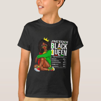 Womens Juneteenth Black Queen Nutritional Facts 4t T-Shirt