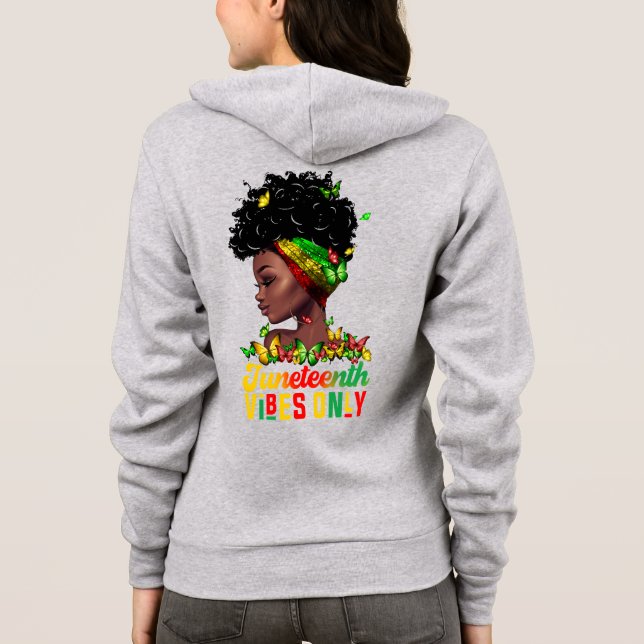 Womens Juneteenth Vibes  Hoodie (Back)