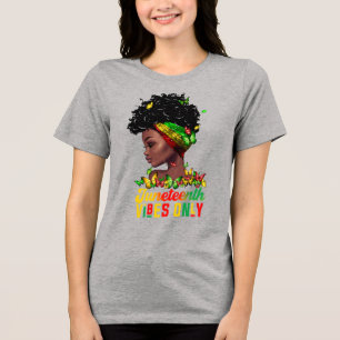 Womens Juneteenth Vibes T-Shirt Tri-Blend Shirt