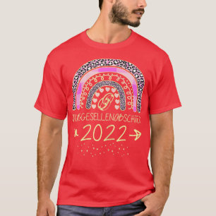 Womens Junggesellenabschied 2022 Tee Rainbow Leopa