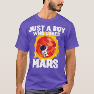 Womens Just A Boy Who Loves Mars VNeck T-Shirt
