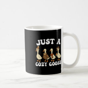 Womens Just A Cosy Goose Funny Fall Vibes Autumn P Coffee Mug