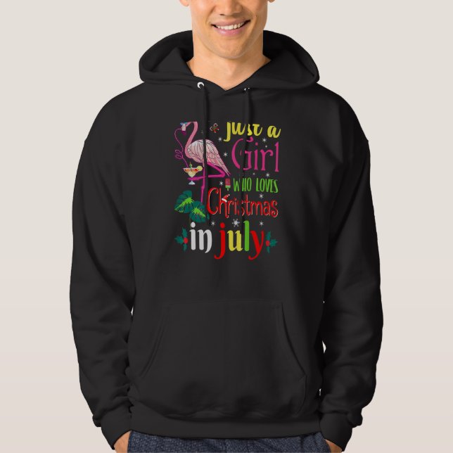 Womens Just A Girl Who Loves Christmas In July  Su Hoodie (Front)
