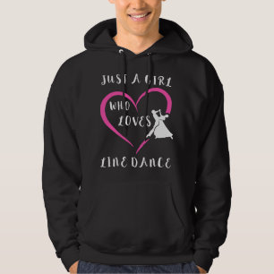 Womens Just A Girl Who Loves Line Dance Texas West Hoodie