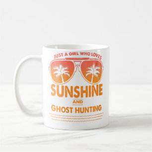 Womens Just A Girl Who Loves Sunshine And Ghost Hu Coffee Mug