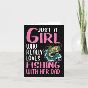 Womens Just A Girl Who Really Loves Fishing With H Card