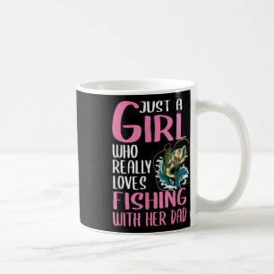 Womens Just A Girl Who Really Loves Fishing With H Coffee Mug
