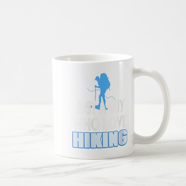 Womens Just A Guy Who Loves Hiking Outdoor Trail E Coffee Mug (Right)