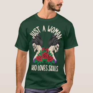 Womens Just A Women Who Love S Halloween 6792 T-Shirt