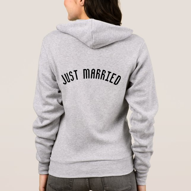Women's Just Married Hoodie (Back)