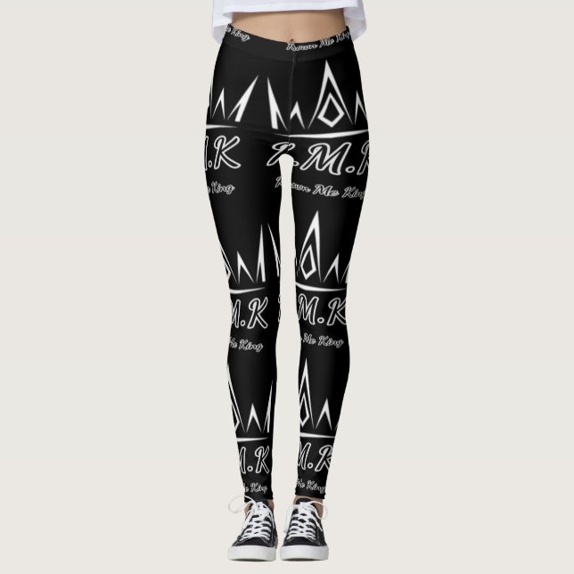 Womens K.M.K. Black Leggings (Front)