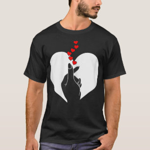 Womens K-Pop Heart Korean Pop Music Fan K-Drama Cu T-Shirt