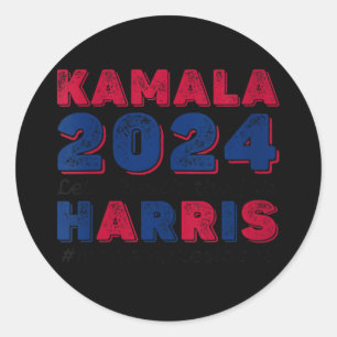 Womens Kamala 2024 Harris Vote Classic Round Sticker