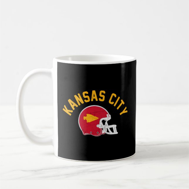 Women'S Kansas City Football Helmet Touchdown Coffee Mug (Left)