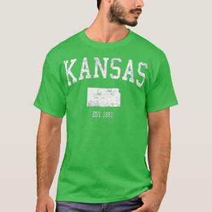 Womens Kansas Vintage Sports Design KS T-Shirt