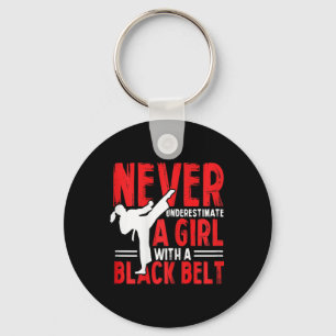 Womens Karate Girl Never Underestimate A Girl With Key Ring