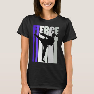 Womens Karate Pink Fierce Birthday Coach Competiti T-Shirt