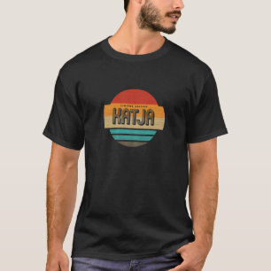 Womens Katja Name Retro Vintage Sunset Limited Edi T-Shirt