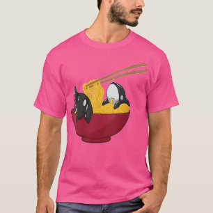 Womens Kawaii Anime Japanese Ramen Noodles Orca Wh T-Shirt