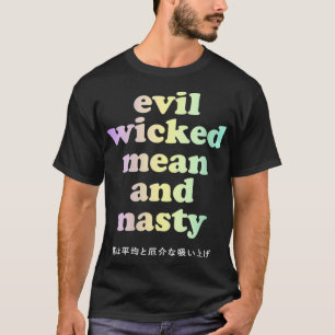 Womens Kawaii Japanese Tet Pastel Goth Evil Wicked T-Shirt