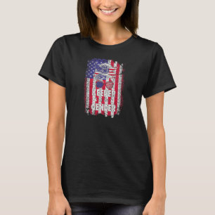 Womens Keeper Of The Gender 4th Of July Messy Bun  T-Shirt