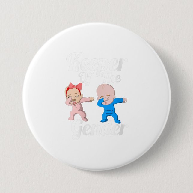 Womens Keeper Of The Gender Cute Gender 7.5 Cm Round Badge (Front)