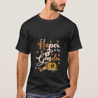 Womens Keeper Of The Gender Little Pumpkin Gender T-Shirt