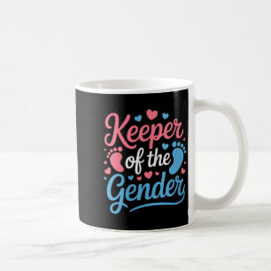 Womens Keeper Of The Gender, Pregnancy Reveal Gend Coffee Mug