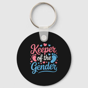Womens Keeper Of The Gender, Pregnancy Reveal Gend Key Ring
