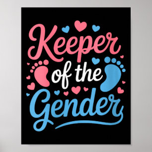 Womens Keeper Of The Gender, Pregnancy Reveal Gend Poster