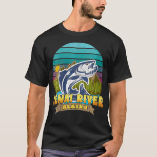 Womens KENAI RIVER ALASKA  Salmon Fishing Vacation T-Shirt