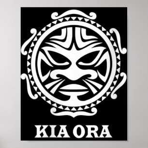 Womens Kia Ora Maori Culture Symbol Haka Dance New Poster