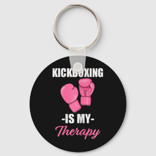 Womens Kickboxing Is My Therapy Great Gift Women's Key Ring