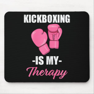 Womens Kickboxing Is My Therapy Great Gift Women's Mouse Mat