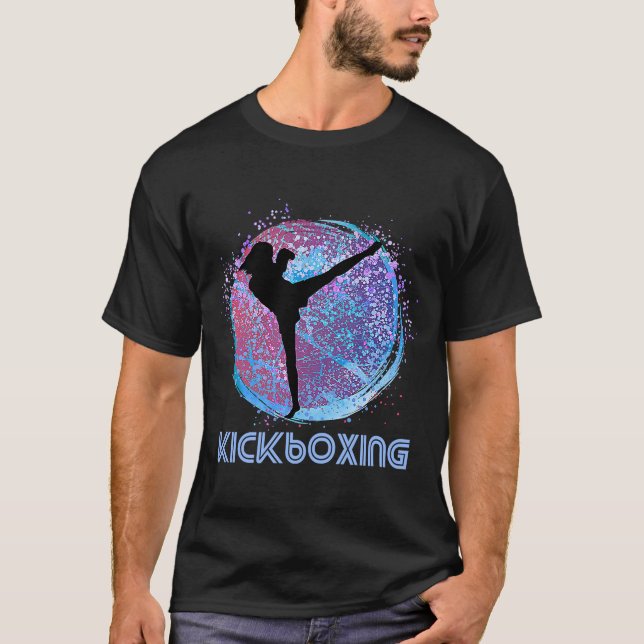 Womens Kickboxing Kickboxer Birthday Silhouette Bl T-Shirt (Front)