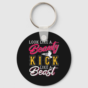 Womens Kickboxing Look Like A Beauty Kickboxer Lov Key Ring
