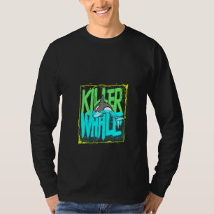 Womens Killer Whale Ocean Orcas V-Neck T-Shirt