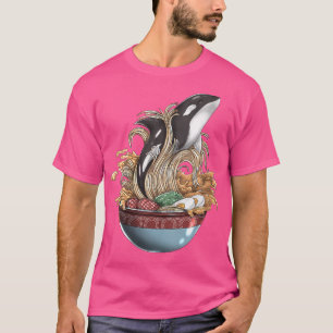 Womens Killer Whale Orca Ramen Noodle Japanese Har T-Shirt