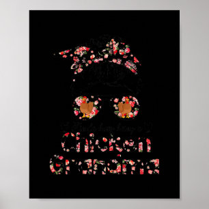 Womens Kinda Busy Being A Chicken Mum Grandma Poster