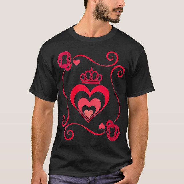 Womens King And Queen Halloween Tee Queen Of Heart (Front)