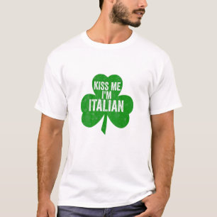 Womens Kiss Me I'm Italian Funny Saint Patricks Da T-Shirt
