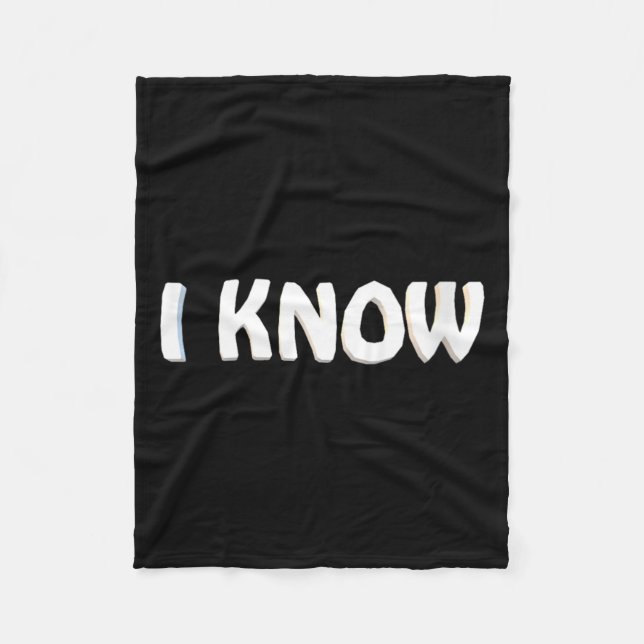 Womens Know Ik Cute Fun Sarcastic Funny Saying Fleece Blanket (Front)