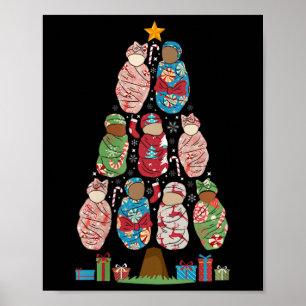 Womens L&d Nurse Christmas Tree Labour And Del Poster