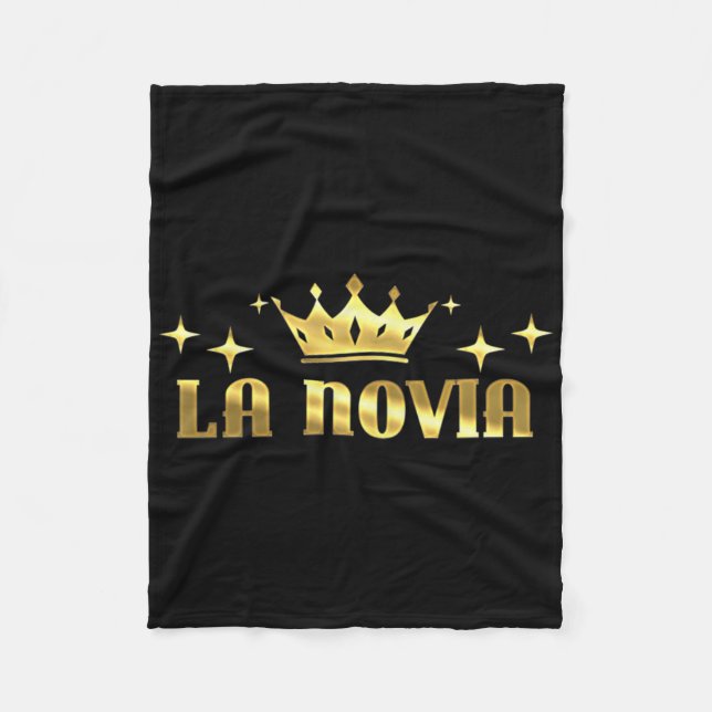 Womens La Novia Bride Bachelorette Party Bridesmai Fleece Blanket (Front)