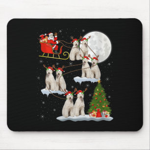 Womens Labradoodle Dog Santa Sleigh Flying Funny M Mouse Mat