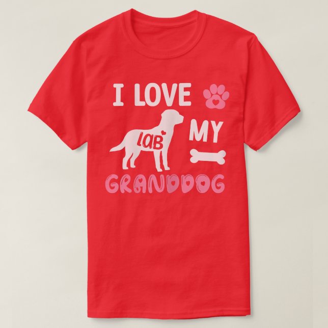 Womens Labrador Dog Grandma Gifts I Love My Grandd T-Shirt (Design Front)