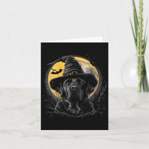 Womens Labrador Halloween Funny Cute Dog Black Lab Card