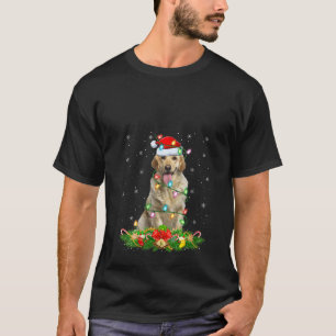 Womens Labrador Retriever Dog Christmas Lights Fun T-Shirt