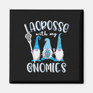 Womens Lacrosse Gnome In Blue For Player Or Lacros Magnet
