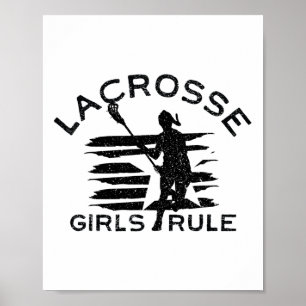 Womens Lacrosse Shirt For Girls Lacrosse Player Poster